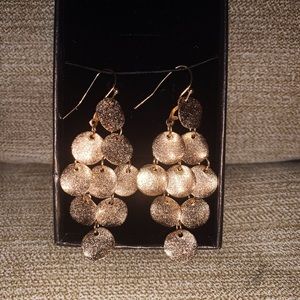 Gold Circle Design Earrings